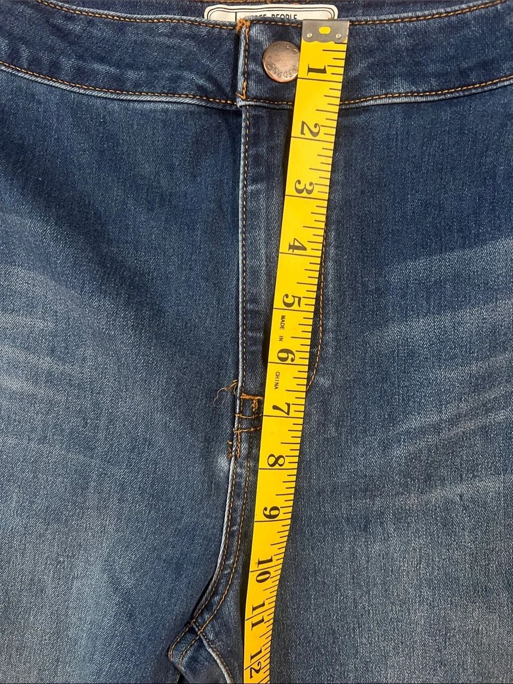 Free People High-Waist Blue Flare Jeans
